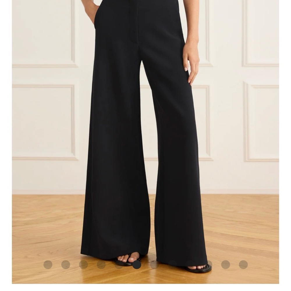 Cabi Toni Trousers Elegant Black Wide-Leg Pants